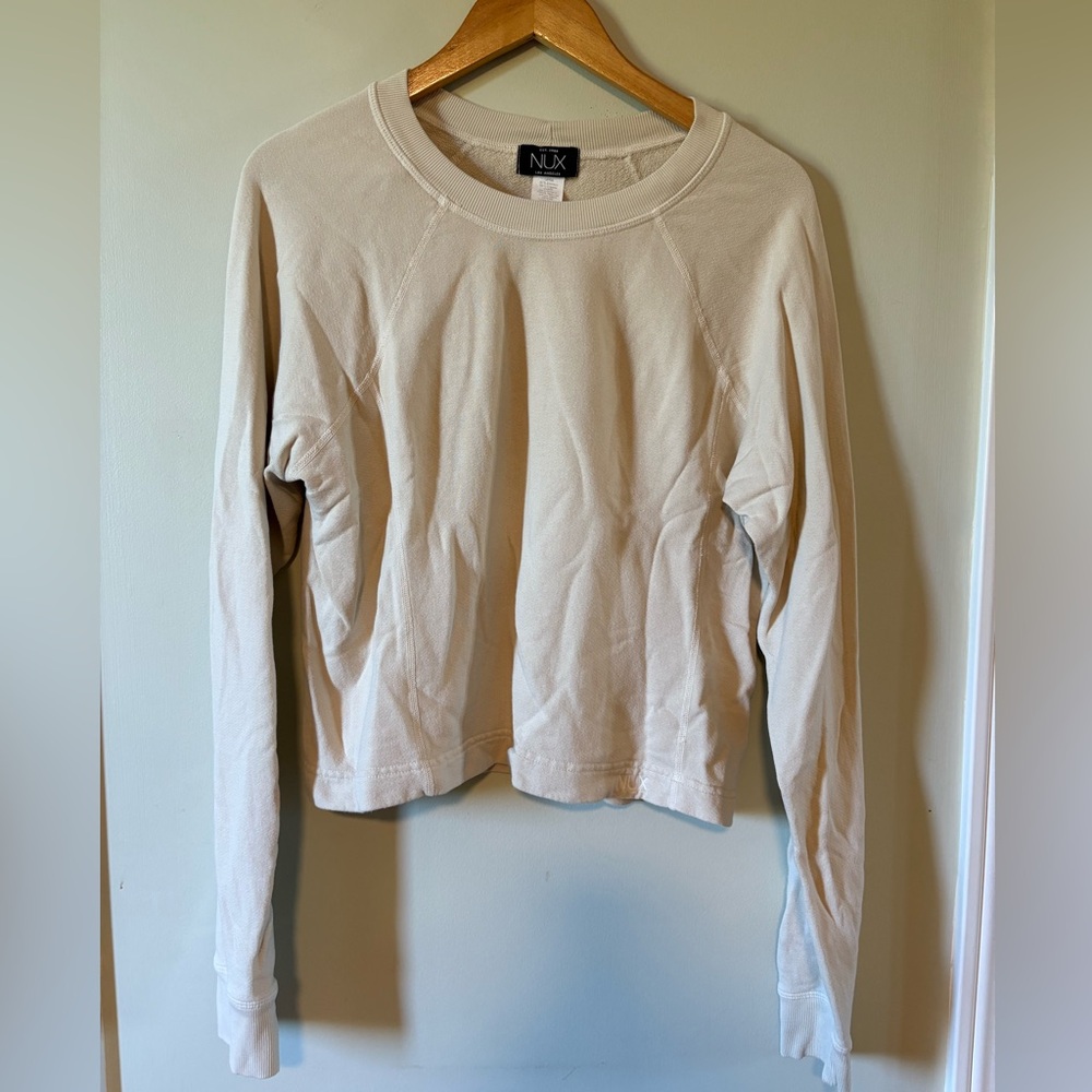 NUX Beige Long Sleeve Sweatshirt